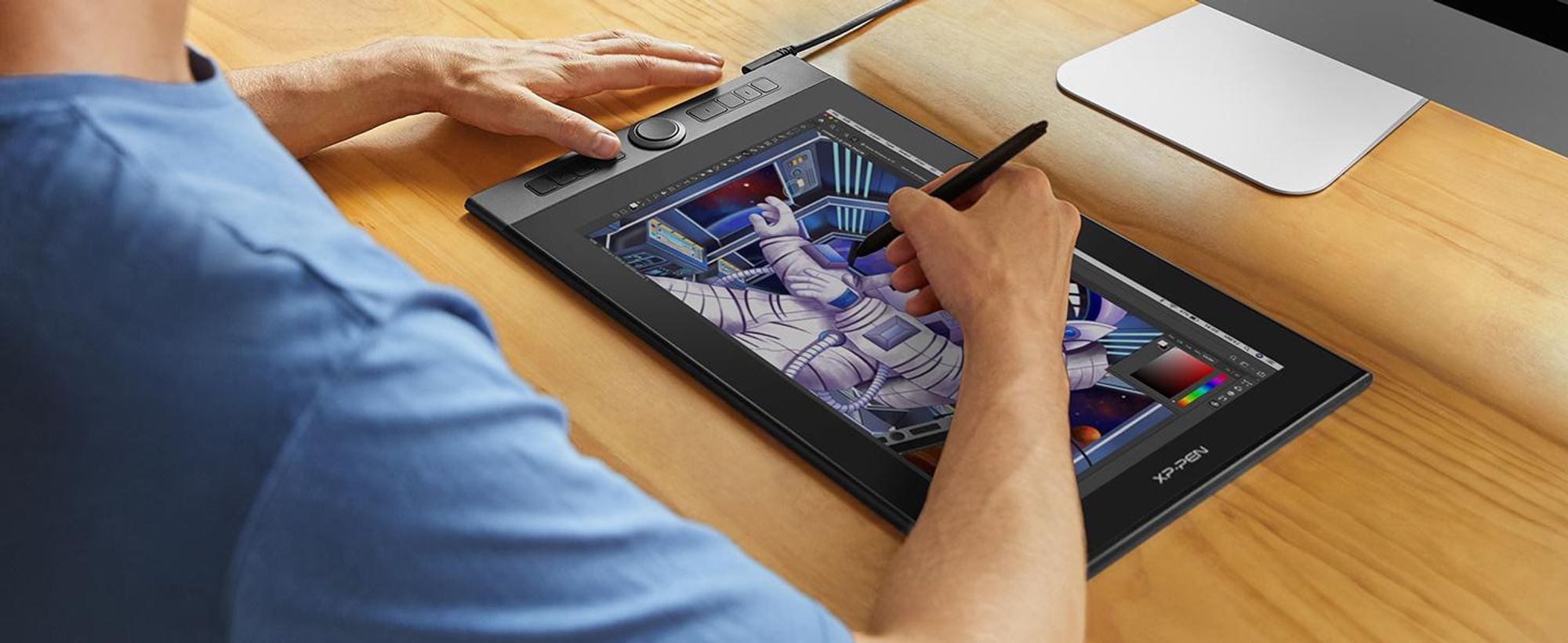 XPPen Artist Pro 16, Kabelgebunden, 5080 lpi, 340,99 x 191,81 mm, USB, 1 cm, Stift