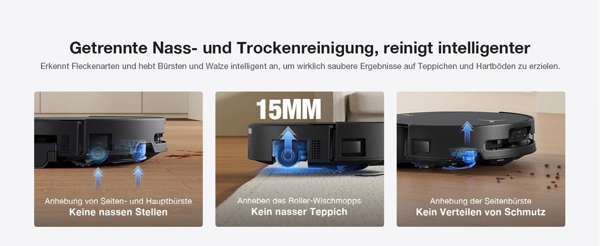 ECOVACS DEEBOT T90 PRO Omni 30.000Pa Saugroboter mit 2pcs Original-Reinigungslösung, Staubsauger Roboter mit Wischfunktion, Schwarz