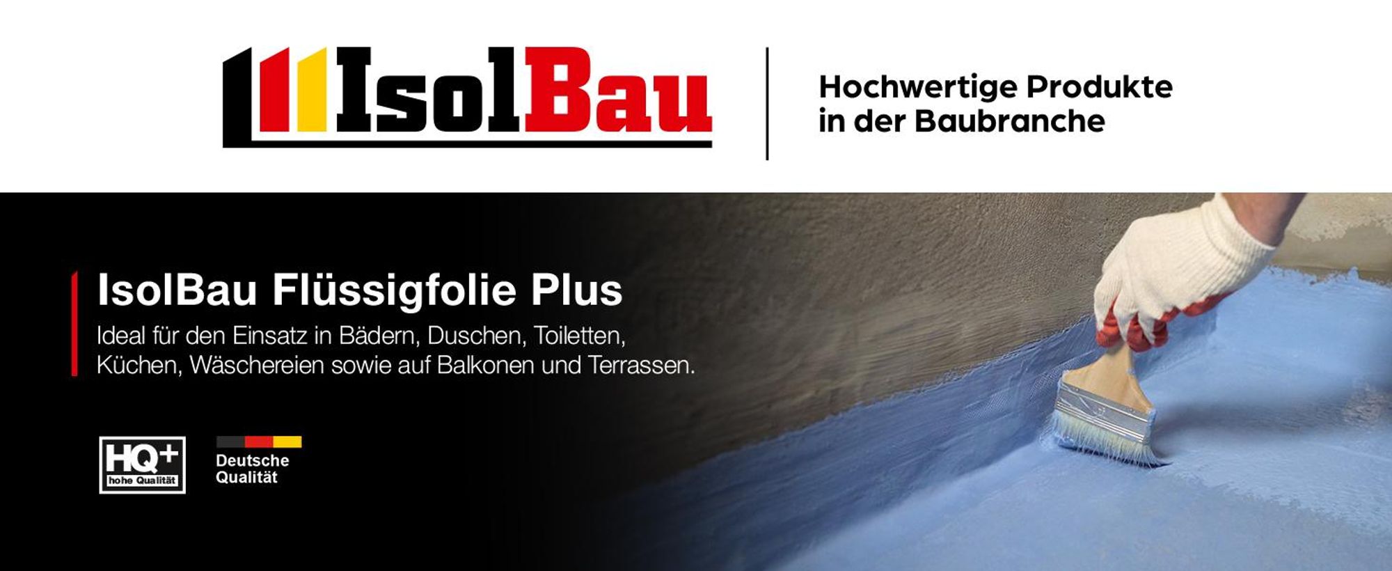 Isolbau Flüssigfolie PLUS 25kg - Dichtfolie für innen & Außenbereich - für Wand & Boden - Balkonabdichtung, Terrasse - Lösemittelfreie, wasserdichte Abdichtung Dichtmasse