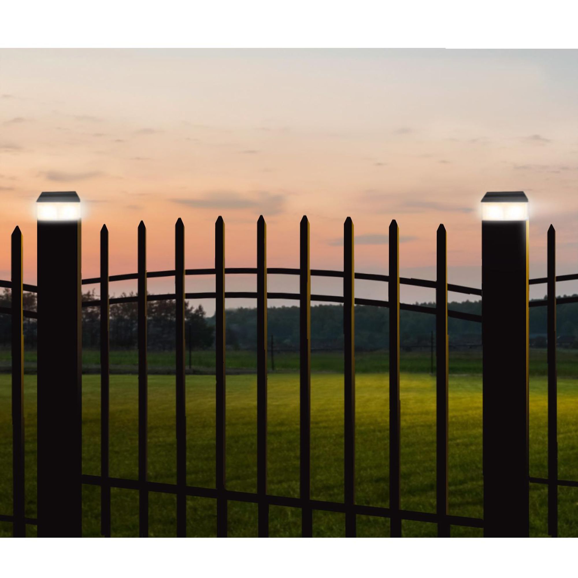 4x GreenBlue LED-Solarmastleuchte 80x80mm Hüllendach GB127