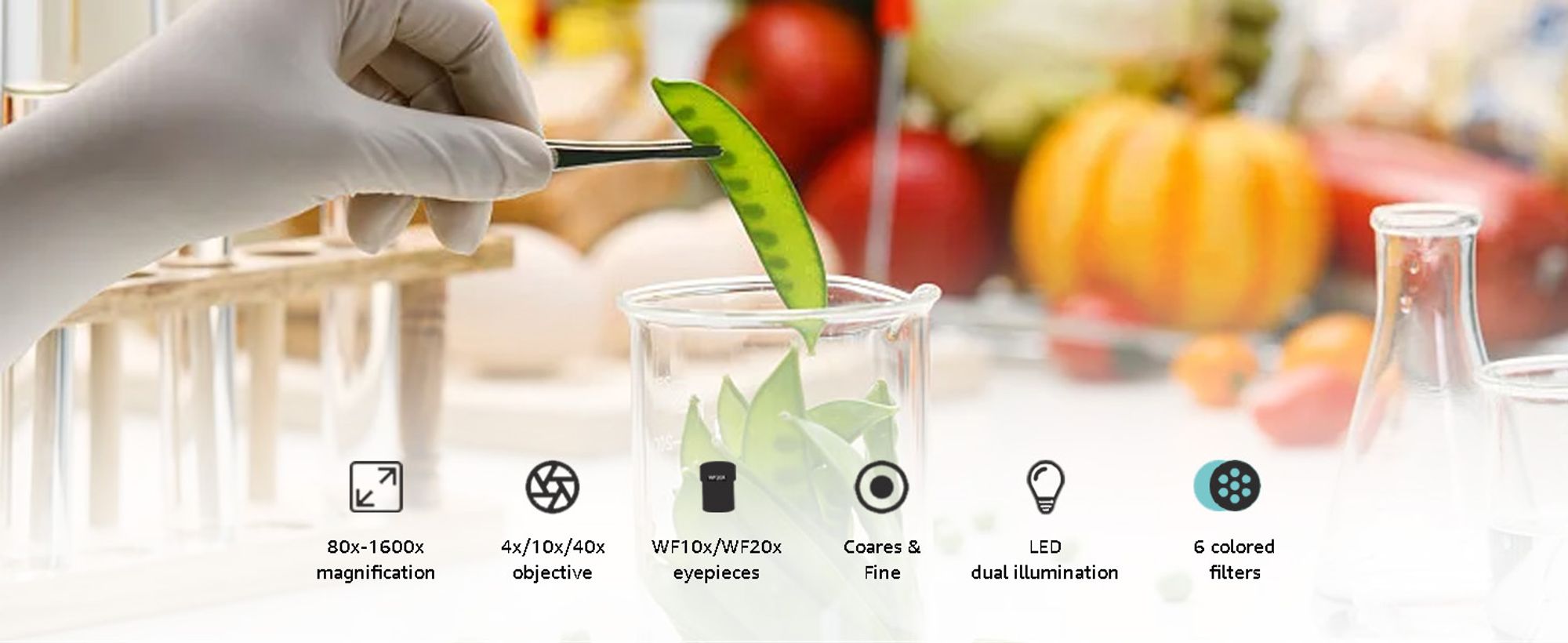 Binokulární mikroskopy Svbony, 80X-1600X pro děti studenty dospělé, s okuláry WF10x WF20x, profesionální mikroskop pro školní laboratoře, domácí biologické vzdělávání