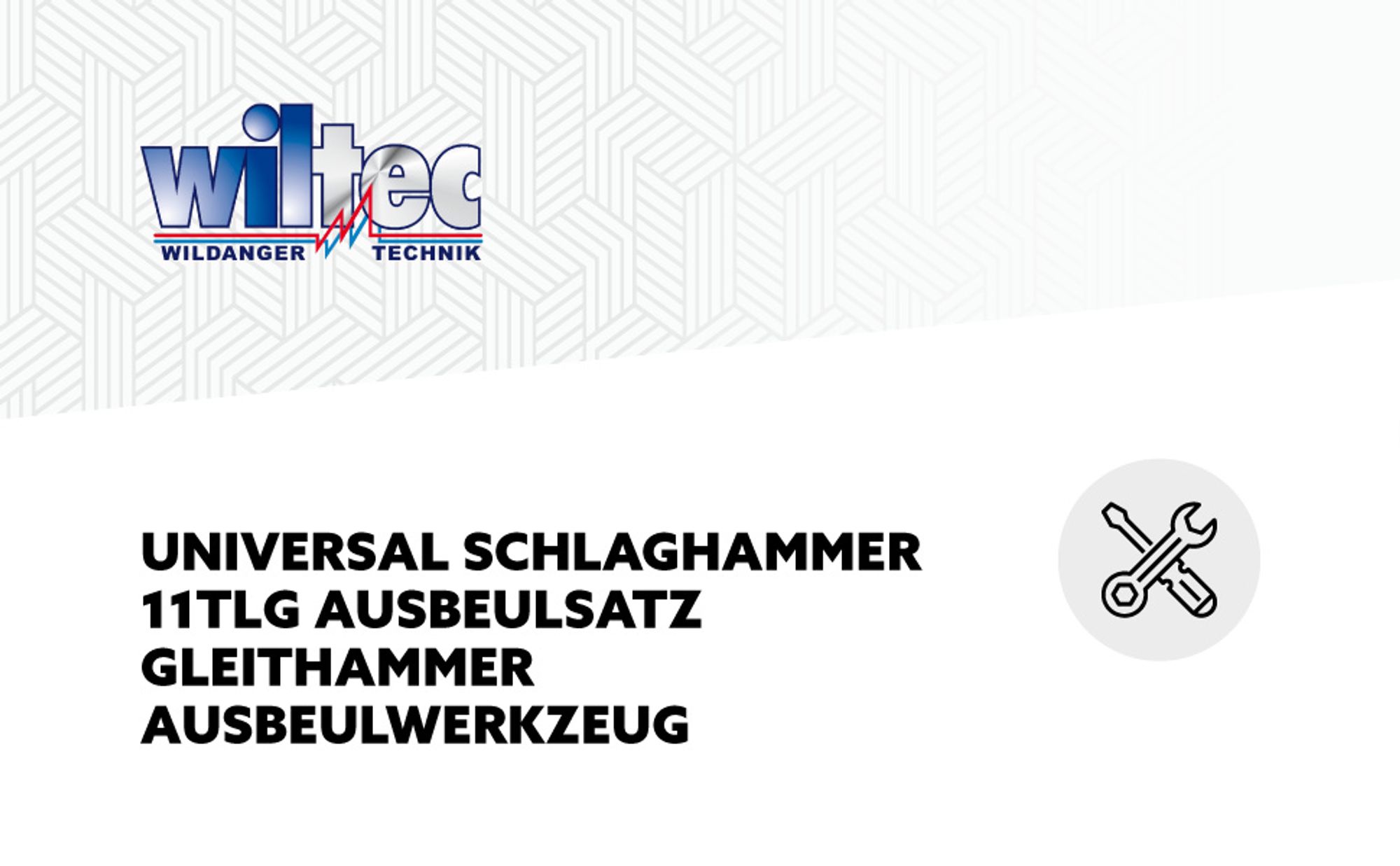 Wiltec Universal Ausbeulwerkzeug 11-tlg., Ausbeulsatz mit Schlaghammer Gleithammer und Zubehör, Ausbeulhammer zum Dellen Ausbeulen