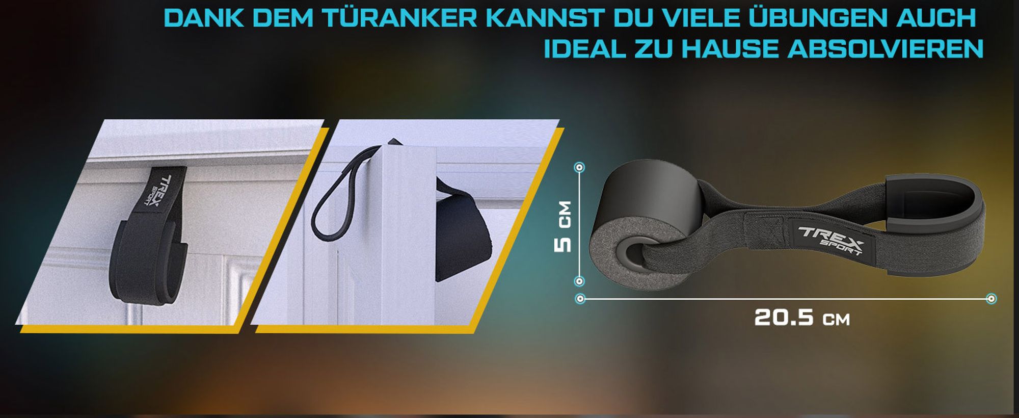 TREX SPORT Gymnastikband 3 Stück Set TX-003PB Widerstandsband | Klimmzugband, Fitnessband 100% Latex, 2-30 kg, mit Türanker | Resistance Band Grau