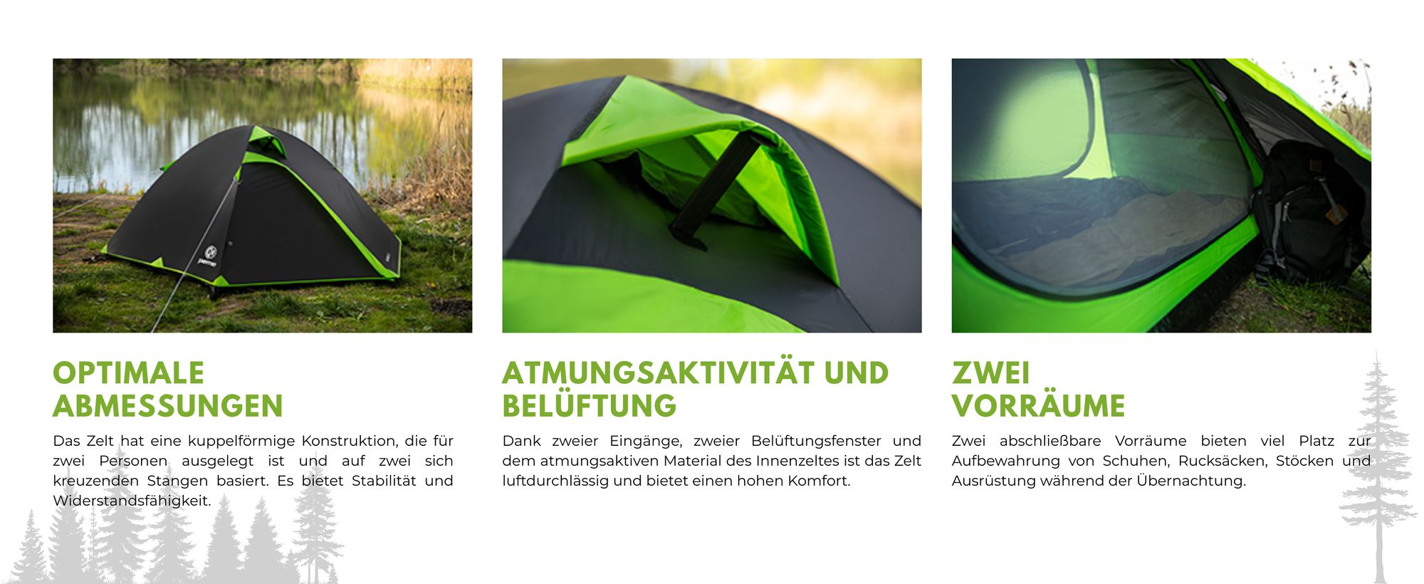 PEME Taurus 2 Personen Zelt Campingzelt Kuppelzelt Trekkingzelt Wasserdicht 4000 mm Igluzelt 2 Eingänge Festivalzelt Outdoor Tourenzelt Backpacking