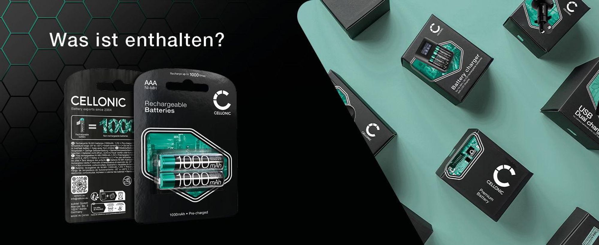 CELLONIC 2x Akku für Festnetz kompatibel mit Siemens Gigaset A415, C430 - (1000mAh, 1.2V)