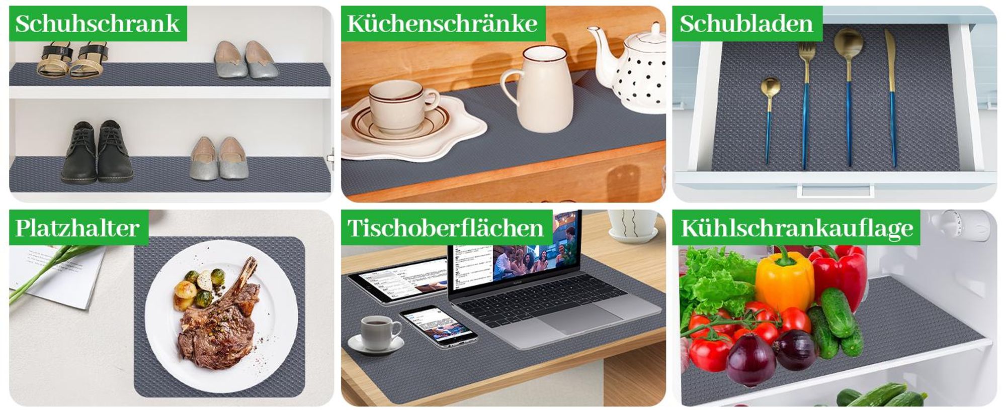 Schubladenmatte, 60x600cm Antirutschmatte, Rutschfest Folie zuschneidbar Schoner, Schutz vor Kratzern und Feuchtigkeit, für Schublade Regal im Schrank