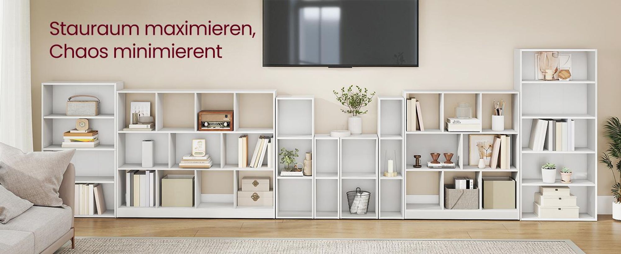 VASAGLE CUSTOS Kollektion - Bücherregal, 3-stöckiges Regal, offenes Aufbewahrungsregal
