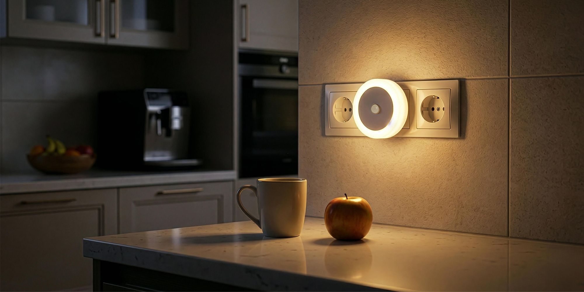 LED Nachtlicht Steckdose mit Bewegungsmelder und Dämmerungssensor | Automatische Orientierungsleuchte Steckdosenlicht Nachtlampe Schlummerlicht