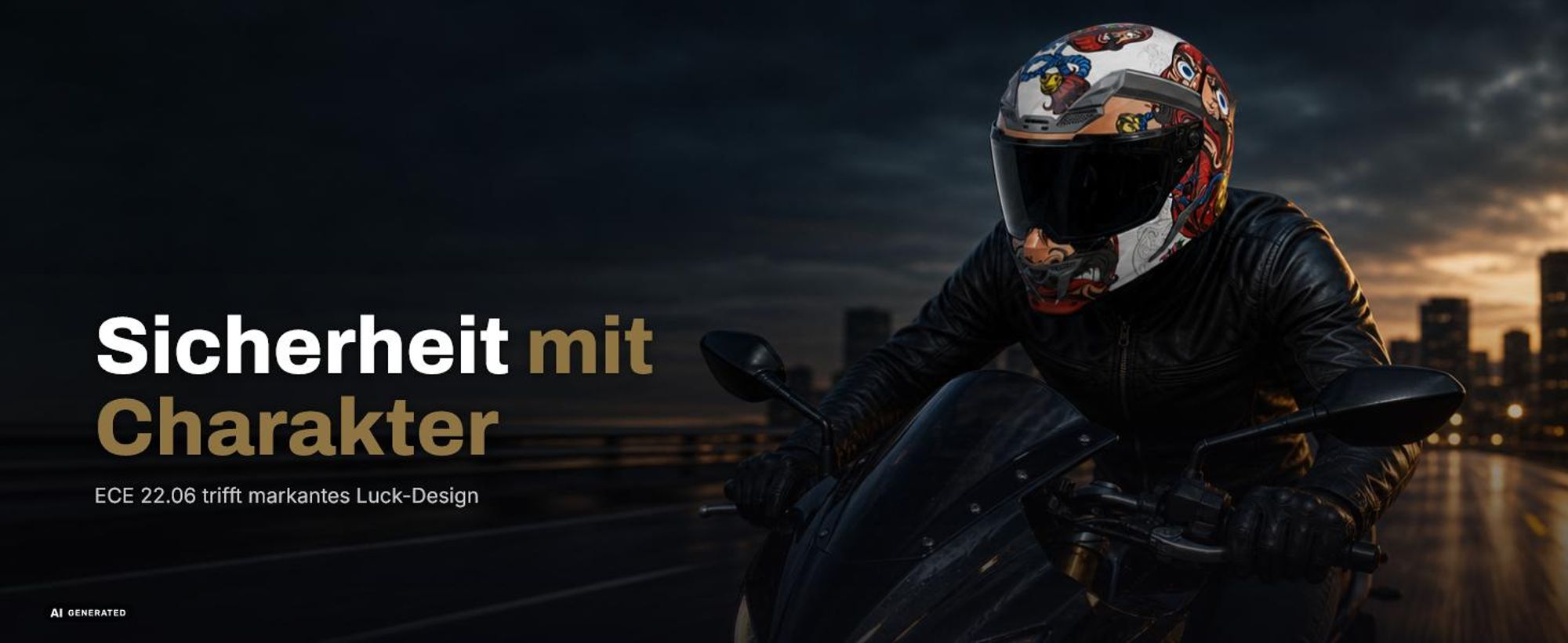Motorradhelm Blade Luck 2XL mit integriertem Sonnenvisier und Pinlock-Vorbereitung