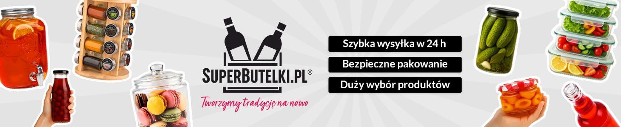 SuperButelki - Szklana butelka monopolowa 500 ml na wódkę, nalewki, bimber, wino domowe, soki – przezroczyste szkło do alkoholu i przetworów, Monopol
