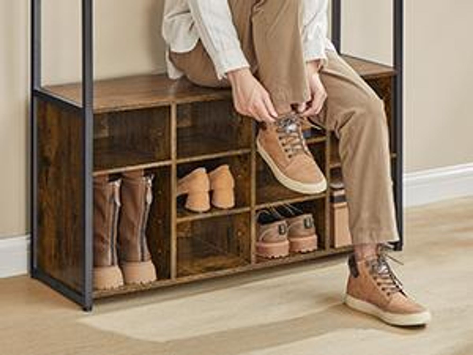 Hochbelastbare Schuhbank