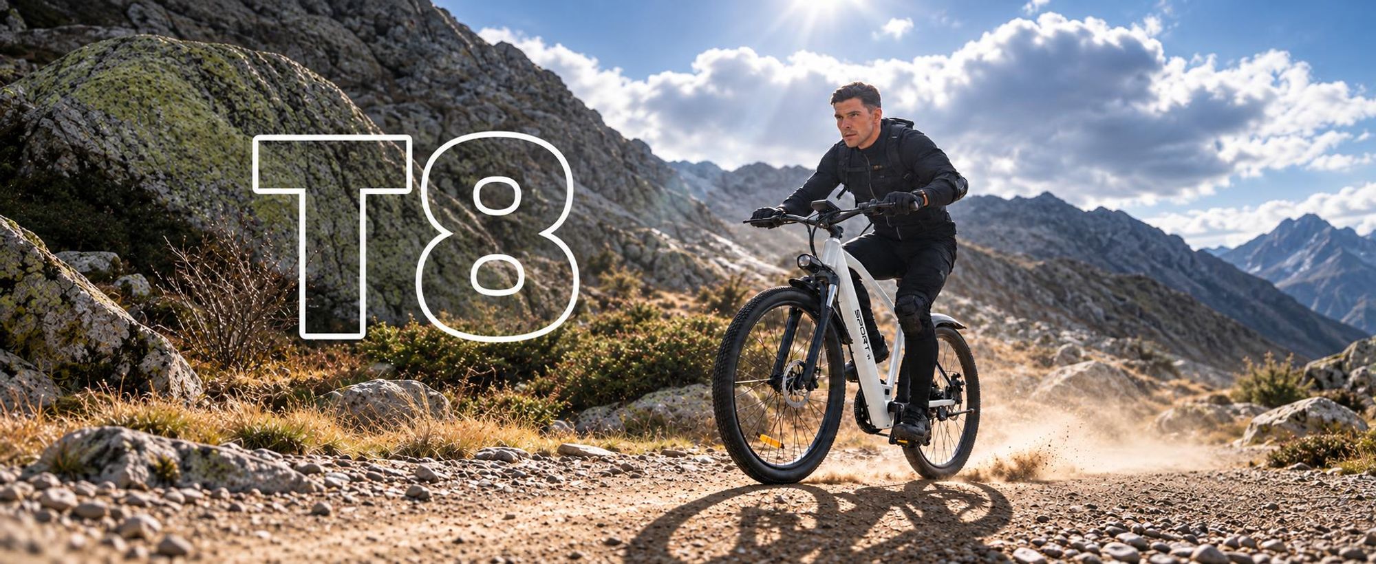 PiXELPiLOT 26 Zoll E Bike, T8 Trekking E-Bikes 48V 8Ah Akku, 25km/h, 7-Gang, Scheibenbremsen, Federgabel