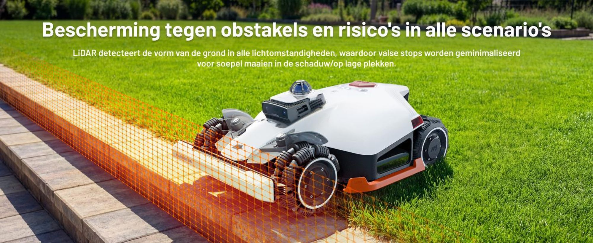 Robotmaaier Mammotion LUBA 3 AWD 3000 met wasstandaard, zonder kabel, voor 3000 m², vierwielaandrijving, hellingen tot 80%, auto-kaartgeneratie, APP