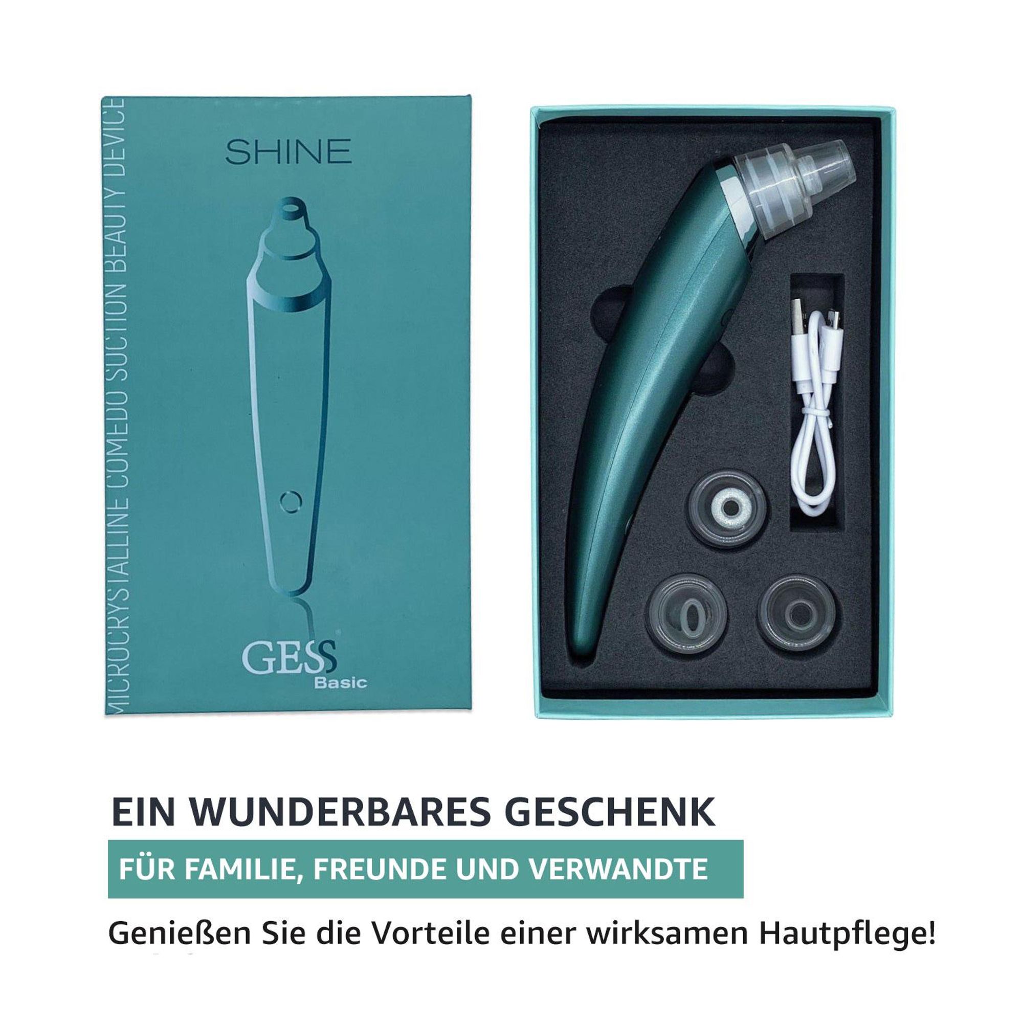 Mitesserentferner Mitesser Vakuum Entferner GESS Shine