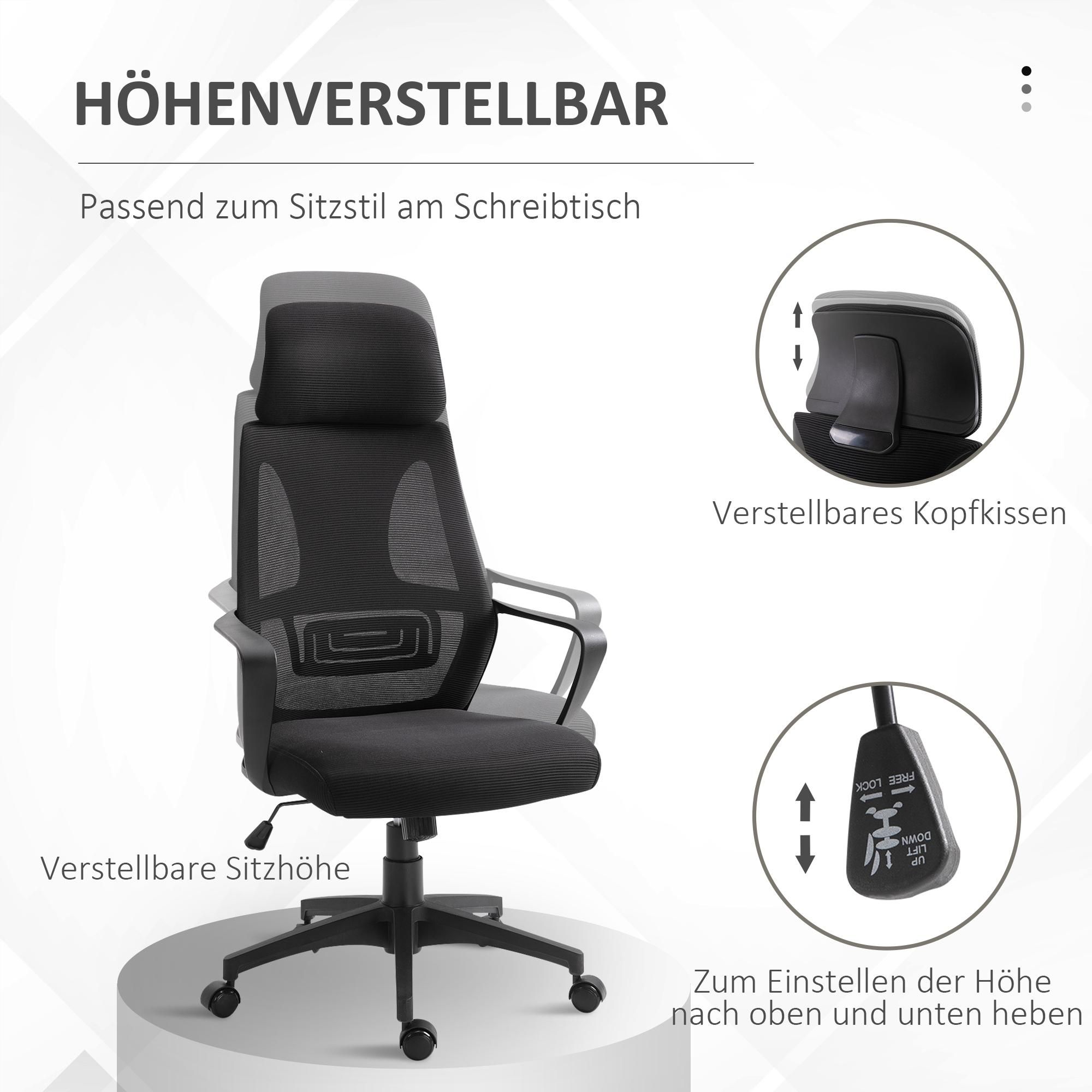 Netzrücken Kopfstütze verstellbar