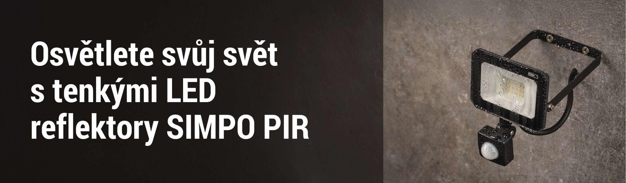 EMOS LED reflektor SIMPO s pohybovým čidlem, 20 W, černý, neutrální bílá, ZS2323