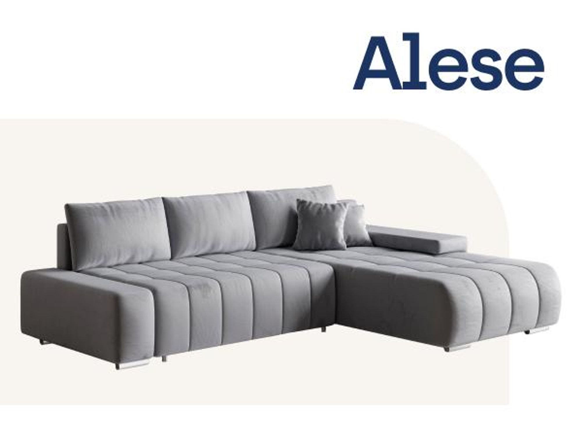 Ecksofa ALESE R-S mit Schlaffunktion und Bettkasten