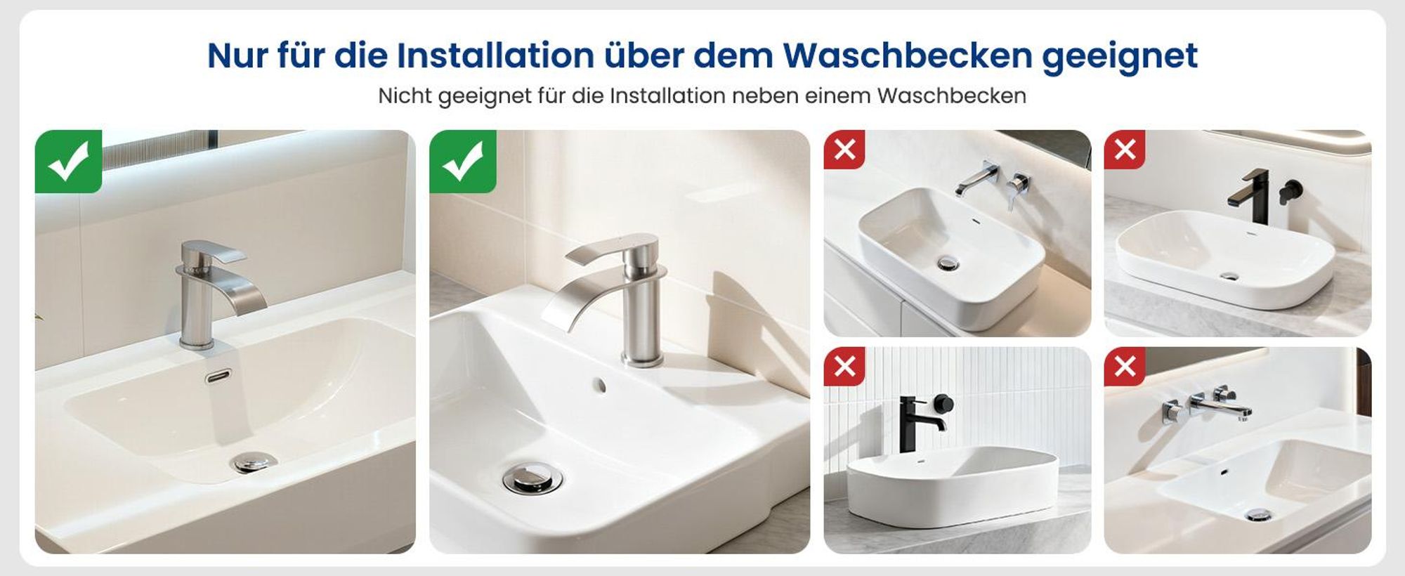 Wasserfall Waschtischarmatur, 304 Edelstahl Gebürstet, Bleifrei Kalt Warm, Cecipa, Badarmatur Mischbatterie, Wasserhahn Bad, Waschbeckenarmatur Silber