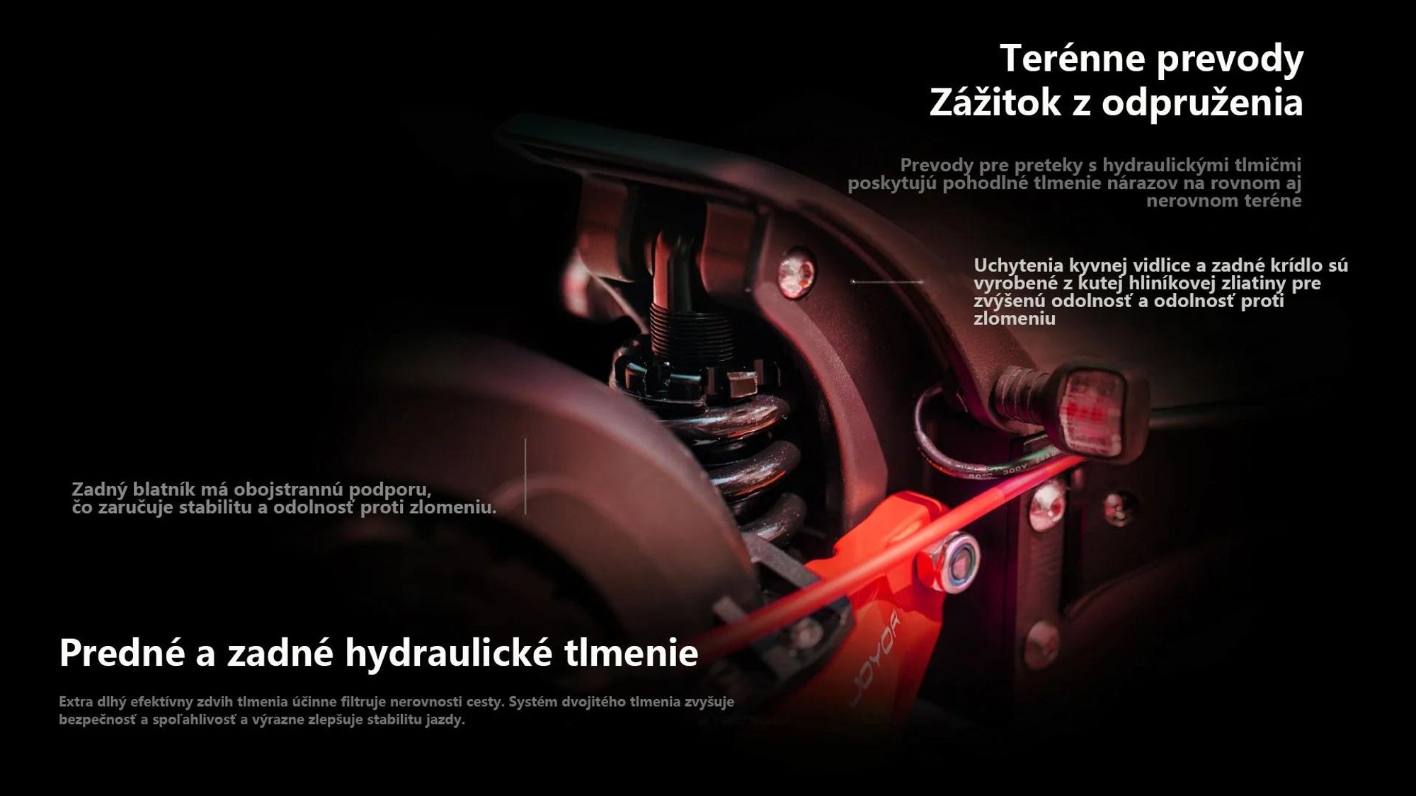 JOYOR T6E PRO Skladateľný Elektrický Kolobežka  ABE - 500W Motor 48V26AH Batéria 10" terénne pneumatiky - Čierna