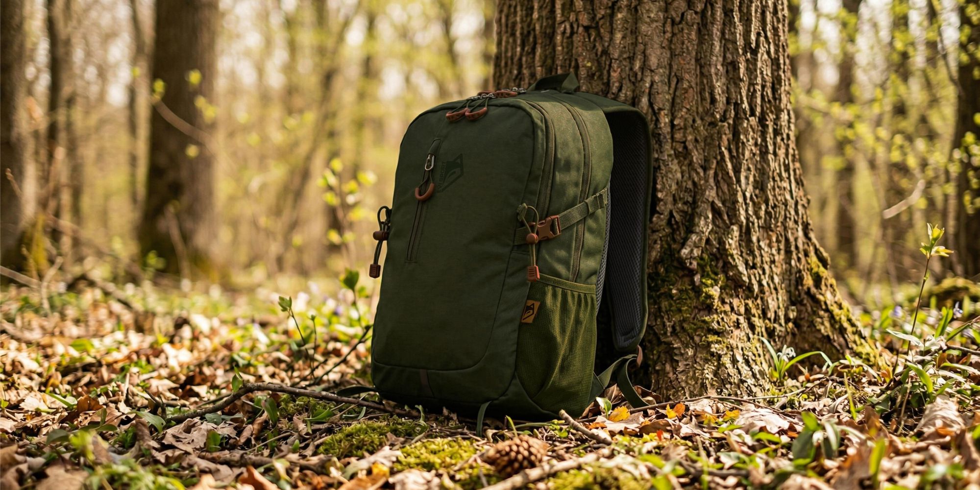 Wanderrucksack 25L Trekkingrucksack Herren & Damen, Titan-Core™ Nylon Outdoor Rucksack mit Regenschutz & Laptopfach, EVI SPORT Trailpack Army Green