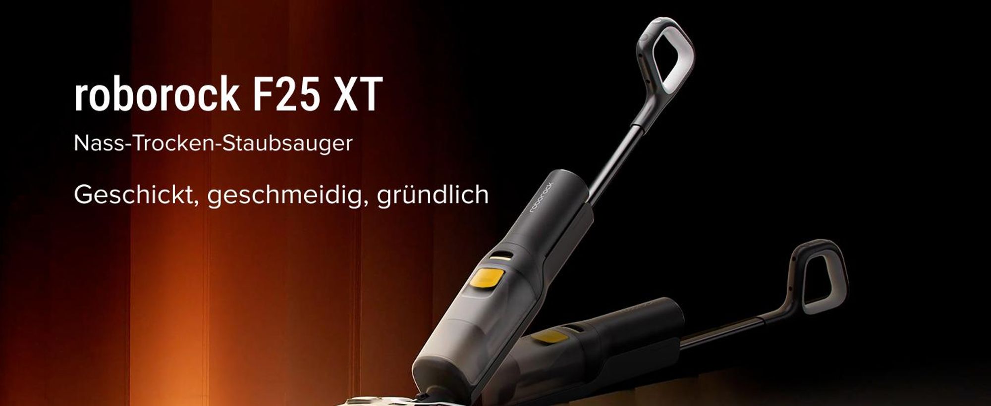 Roborock F25 XT Nass-Trockensauger, 20.000 Pa mit Zero Tangle, 90°C Heißluft-Schnelltrocknung, 180° Flachliegen