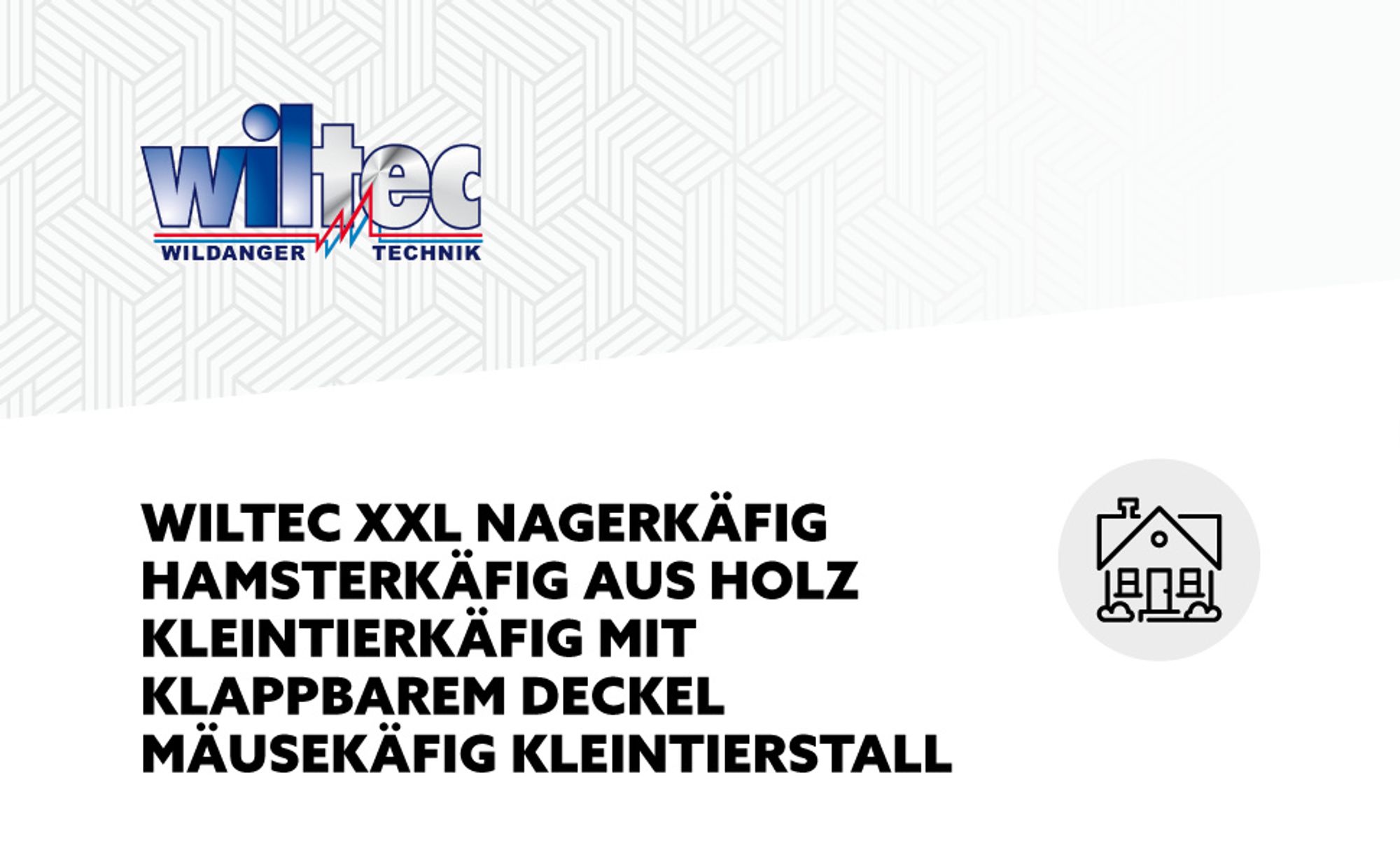 Wiltec XXL 3 Etagen Nagerkäfig, 4-eckig, 1150 x 600 x 580 mm, aus Holz, mit klappbarem Deckel & Sichtfenster, Kleintierhaus Mäusekäfig Hamsterkäfig