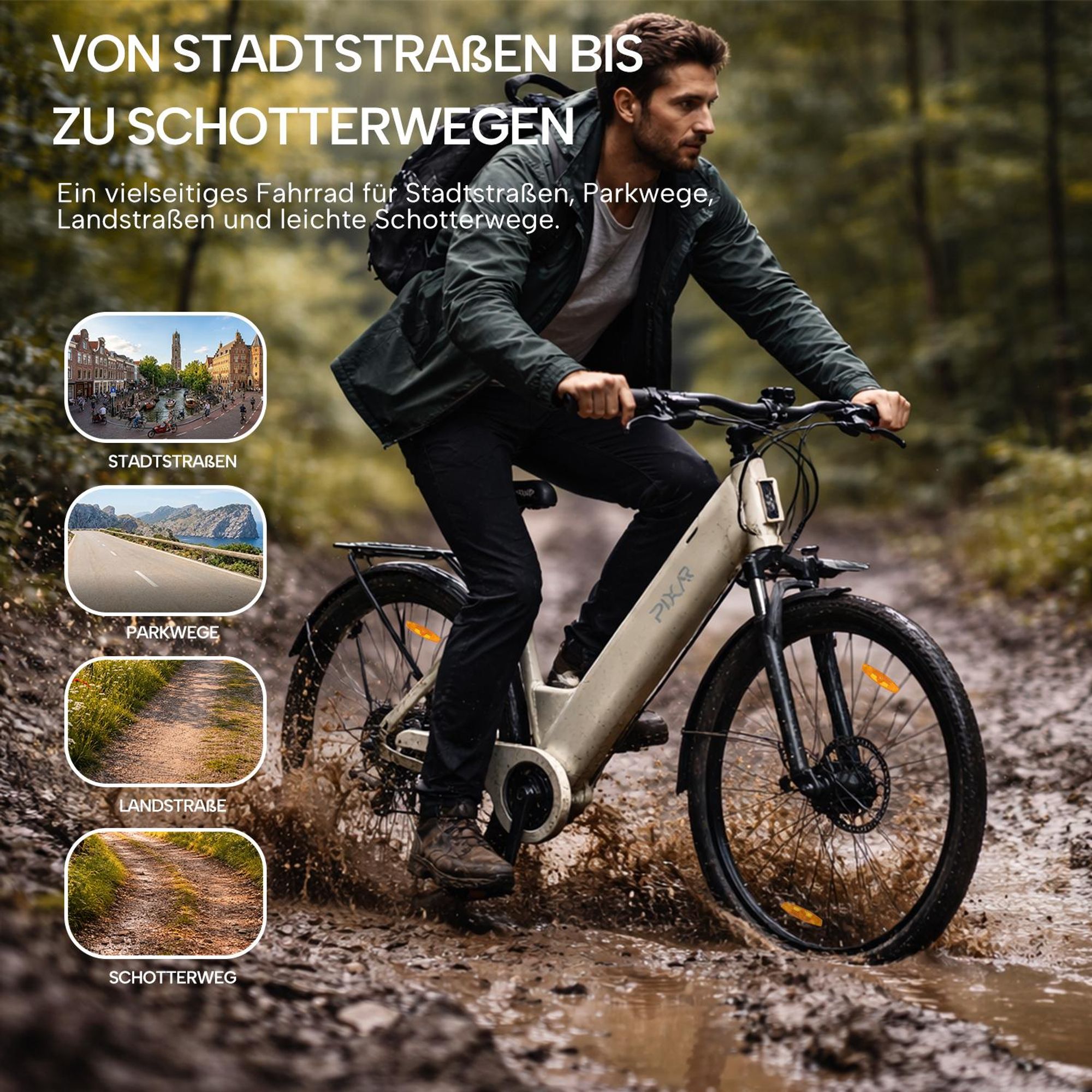 Cityrad C1 E-Bike Elektrofahrrad 28 Zoll Tiefeinsteiger Pedelec Damen Herren, 36V 13Ah Akku, 70 km, 250W, 25 km/h, Shimano 7-Gang, Scheibenbremsen
