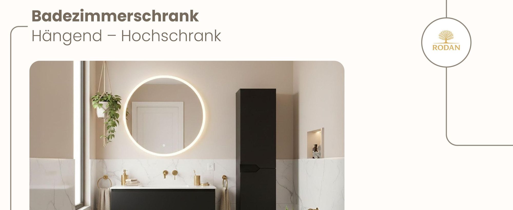 RODAN, Badmöbel, Badschrank, Badezimmermöbel, Badezimmer, MODERN, Waschbeckenunterschrank