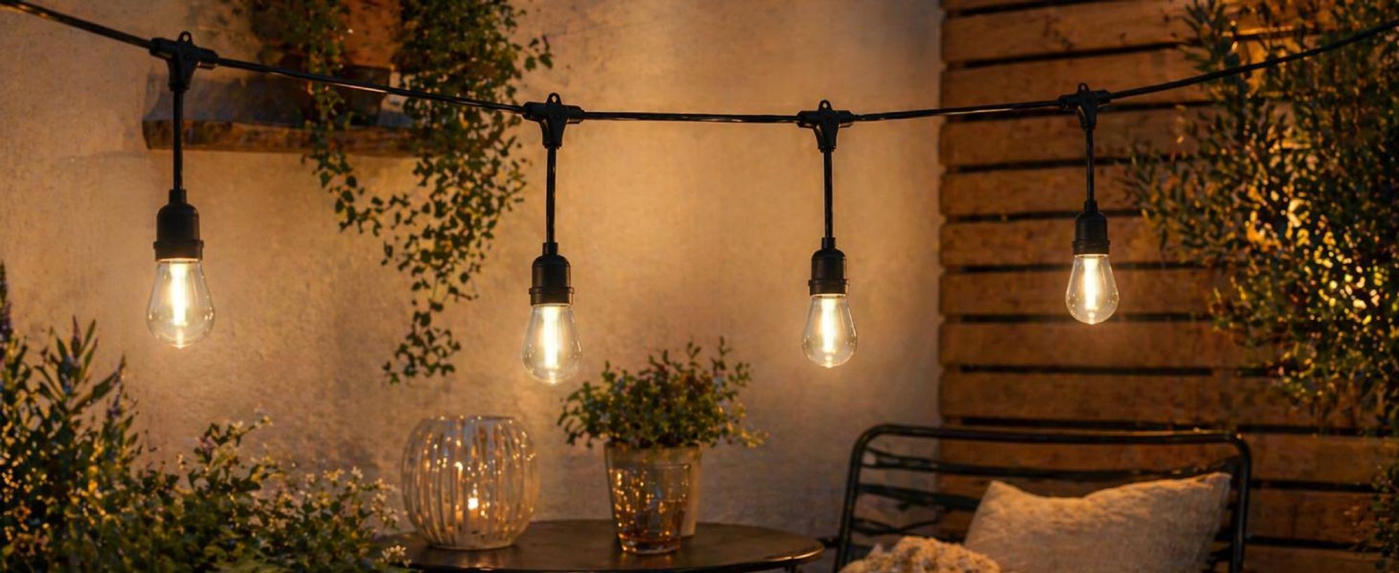 LUMILED Solar Lichterkette für Außen 15M S14 22x LED + 2 Ersatzbirnen, mit Fernbedienung, Warmweiß 2700K IP65 Wasserdicht 8 Leuchtmodi Dimmbar Solarlichterkette Solarlampe Garten Außenlichterkette Outdoor