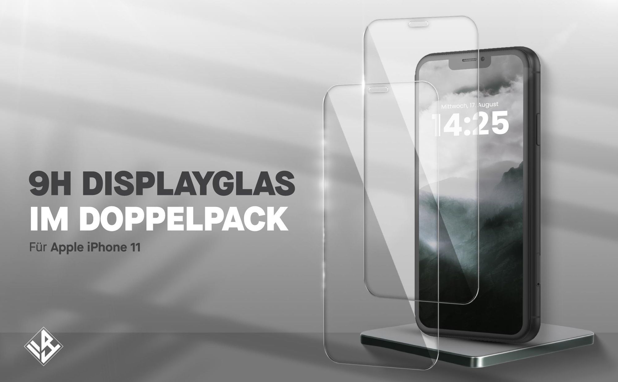 2er Set Displayglas für Apple iPhone 11 in 9H Härte