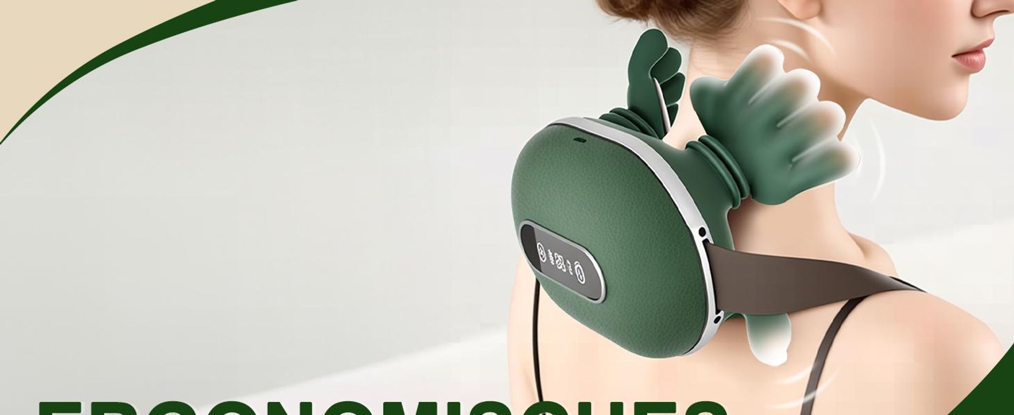 4D Shiatsu Massagegerät mit Touchscreen & Wärme – Nacken, Rücken, Schultern-Nur für kurze Zeit!