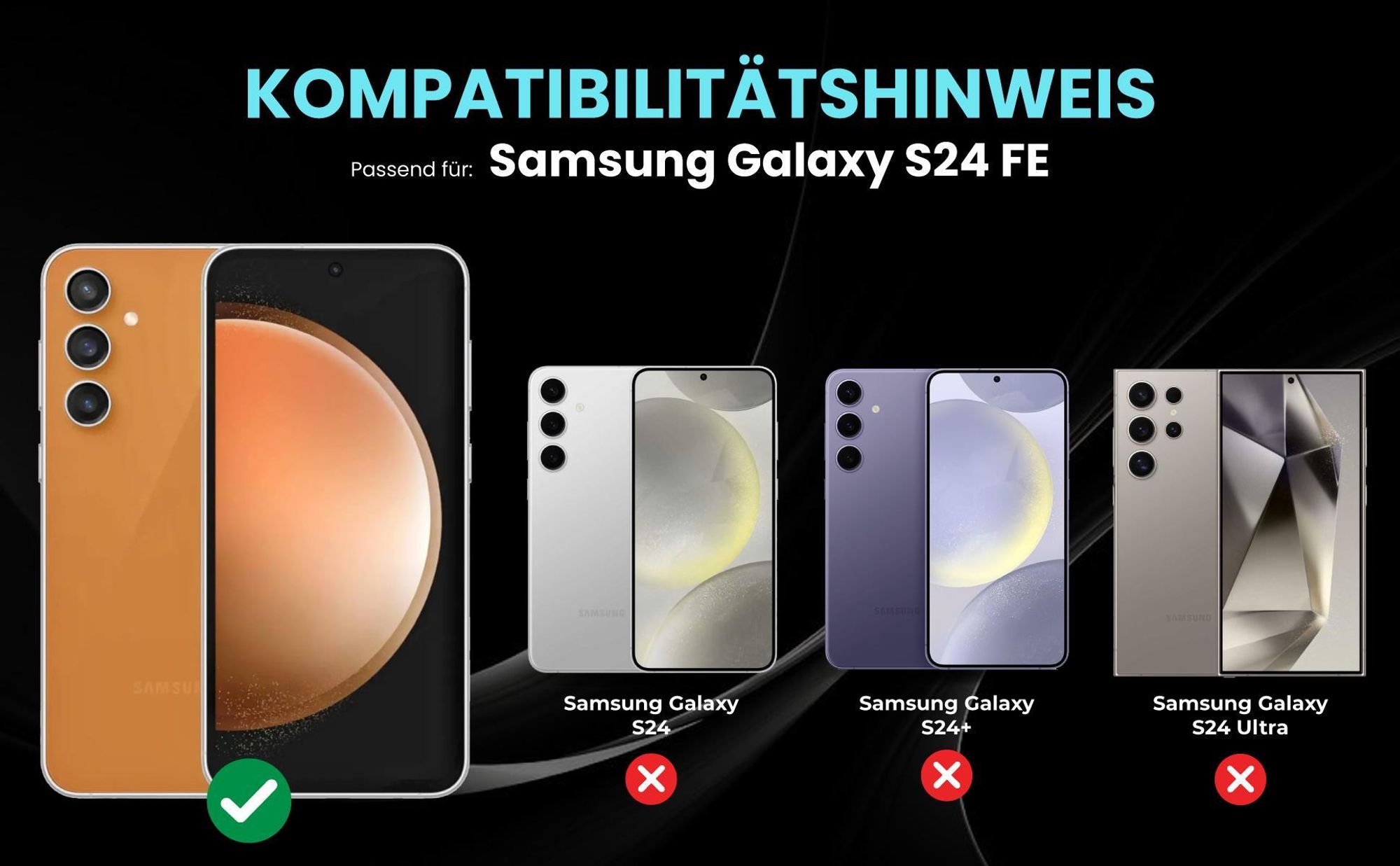 Kompatibilitätshinweise Hülle für Samsung Galaxy S24 FE