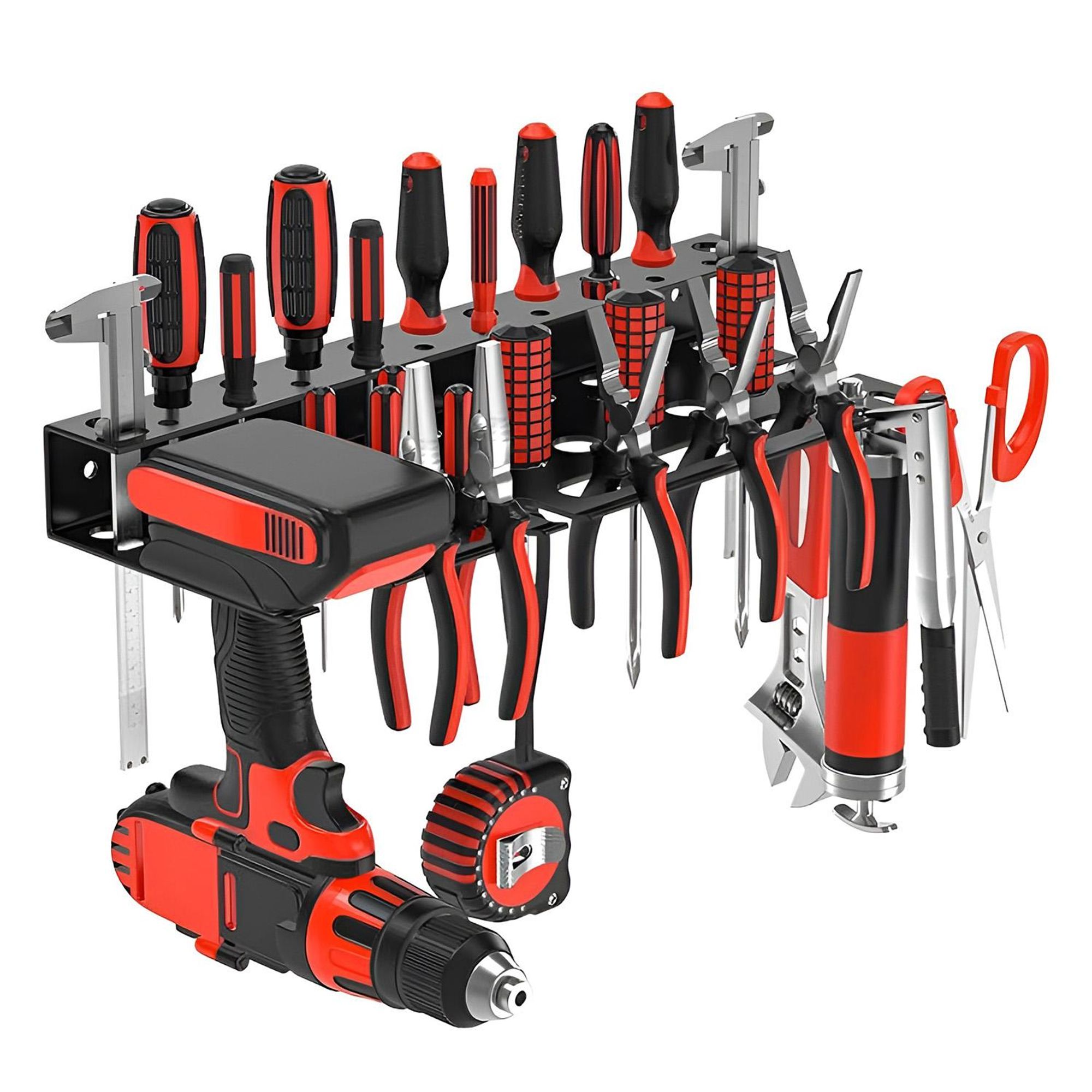 Maclean Wandorganizer / Werkzeugregal, schwarz Maße 40 x 14,5 x 4,6 cm max. 30 kg MC-141