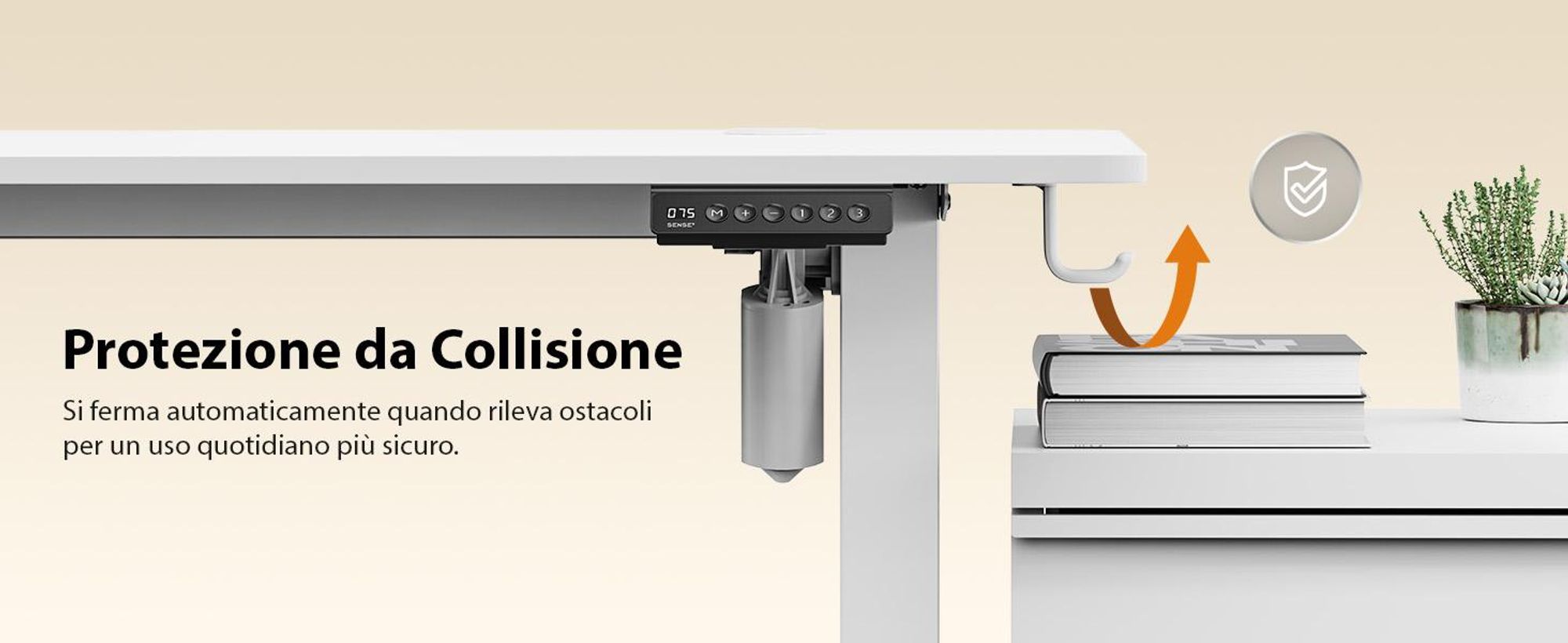 SENSE7 NOJO Scrivania angolare regolabile in altezza, modello Light Corner, con sistema elettrico, dimensioni 160x140, forma a L, scrivania regolabile in altezza, doppio motore, struttura con memoria, colore bianco, scrivania per computer