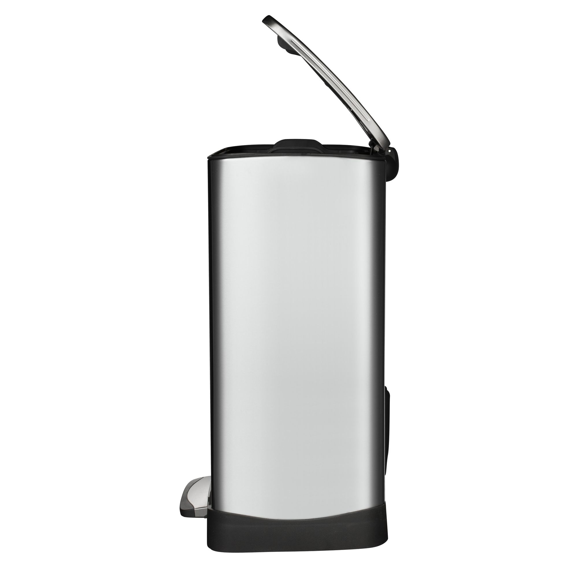 EKO - Neo-Cube recycling pedaalemmer 28+18 liter - Stainless Steel - Matt Edelstahl