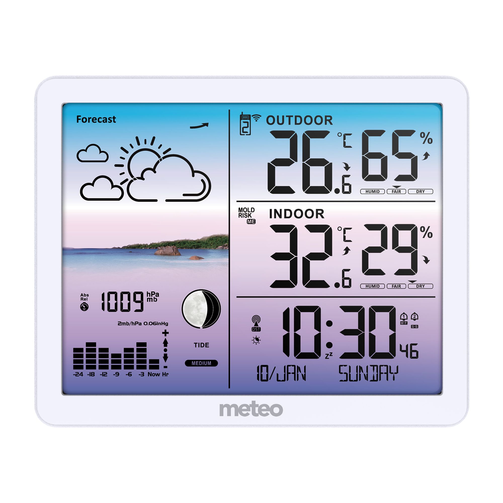METEO SP107 Wetterstation weiß
