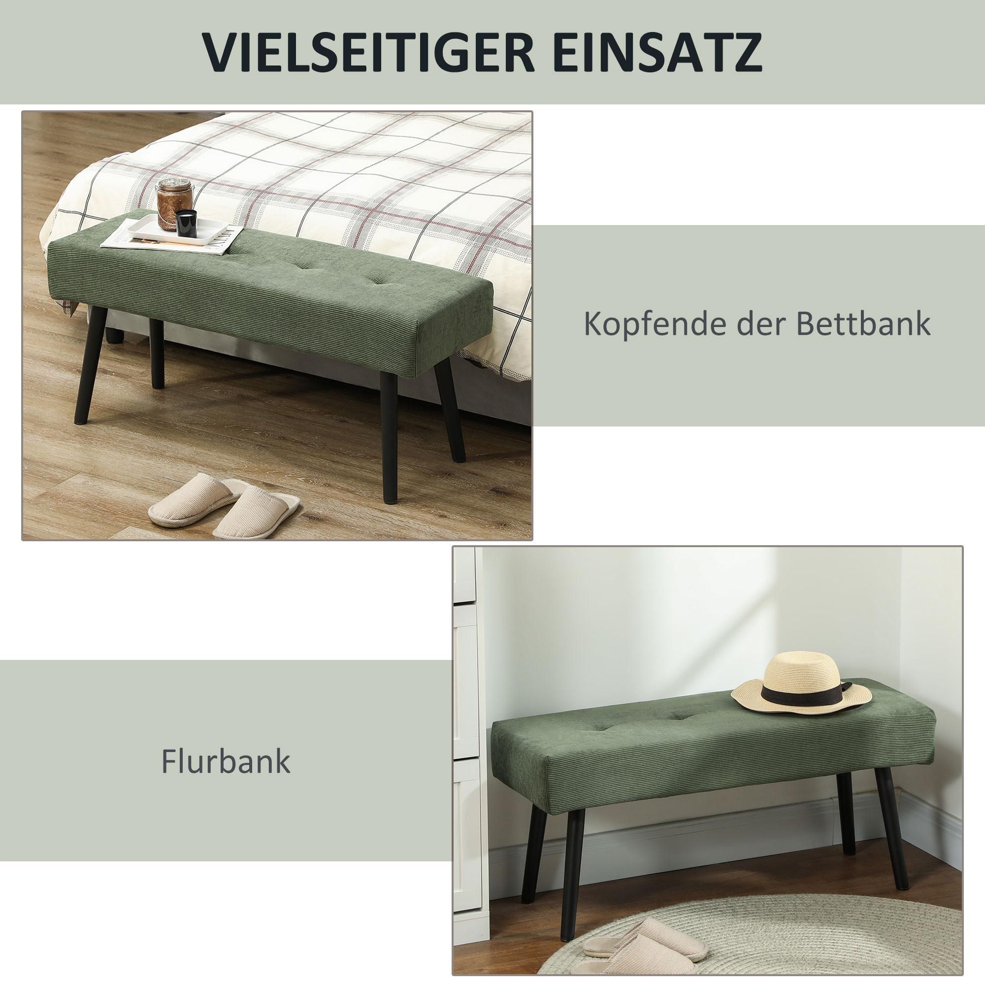 Flurbank Stahlbeine modern