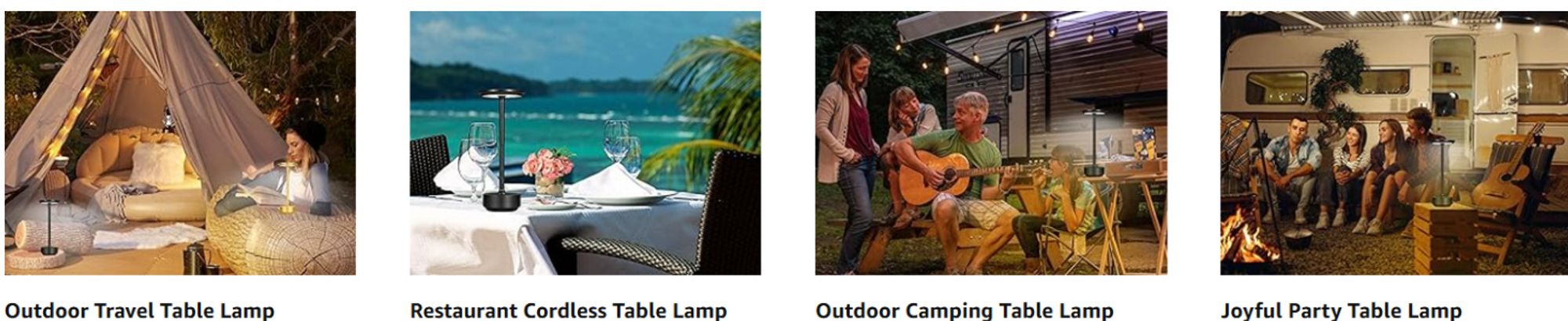 Kabellose Dimmbare LED Akku Tischleuchte Touch Tischlampe Lampe Wohnzimmer Nachttischlampen Dreifarbiges Licht Gold