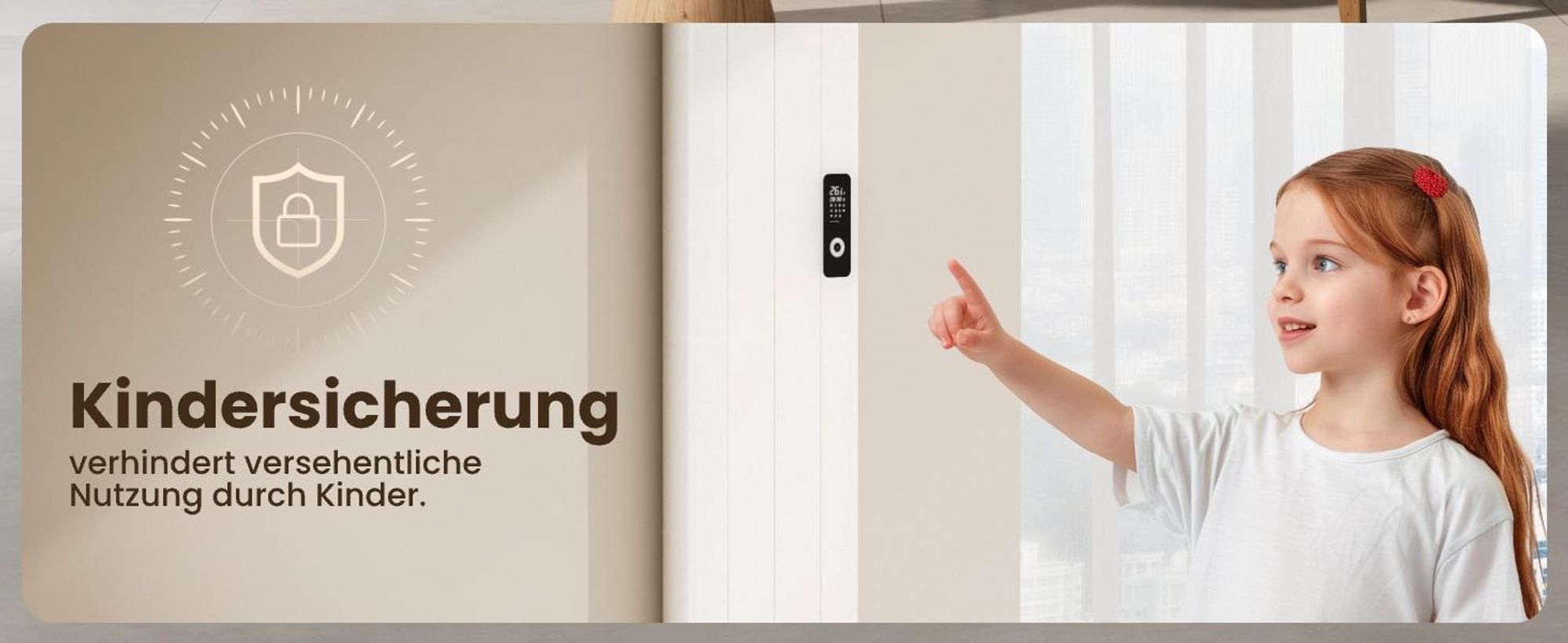 EMKE® Elektroheizung 1000W LCD Display Weiß Elektro Konvektor 1600x362x60mm WiFi + Alexa/Google Home, Wandmontage Elektroheizkörper für 9m² Raum