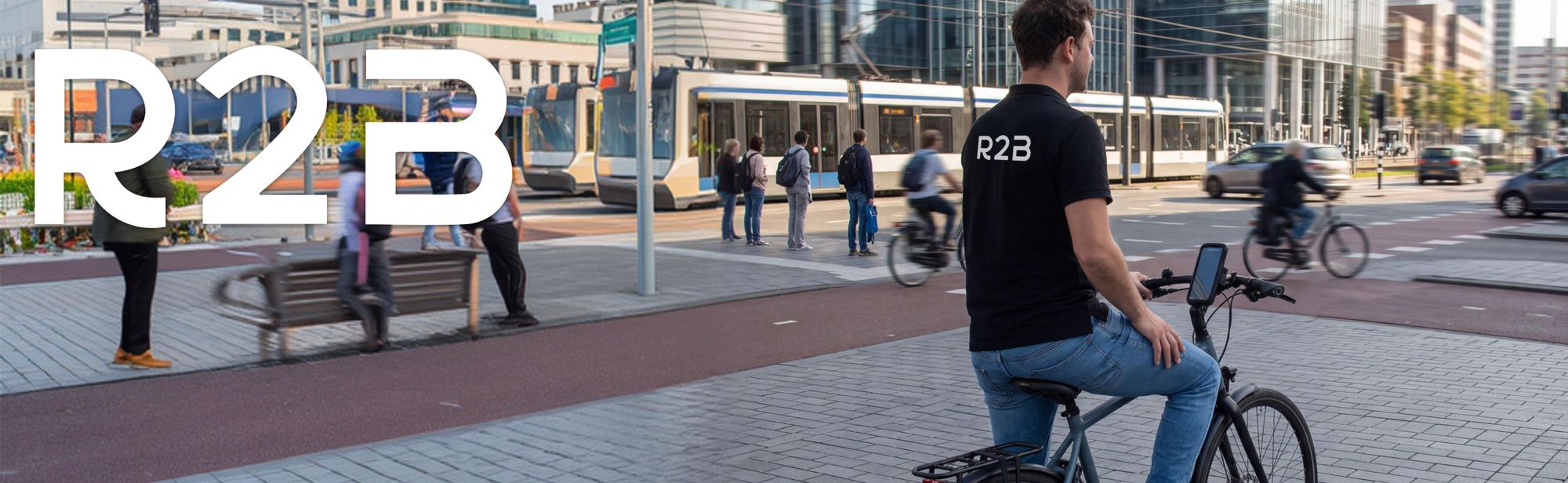 R2B Telefoonhouder Fiets met Powerbank 5000 mAh - Waterdicht