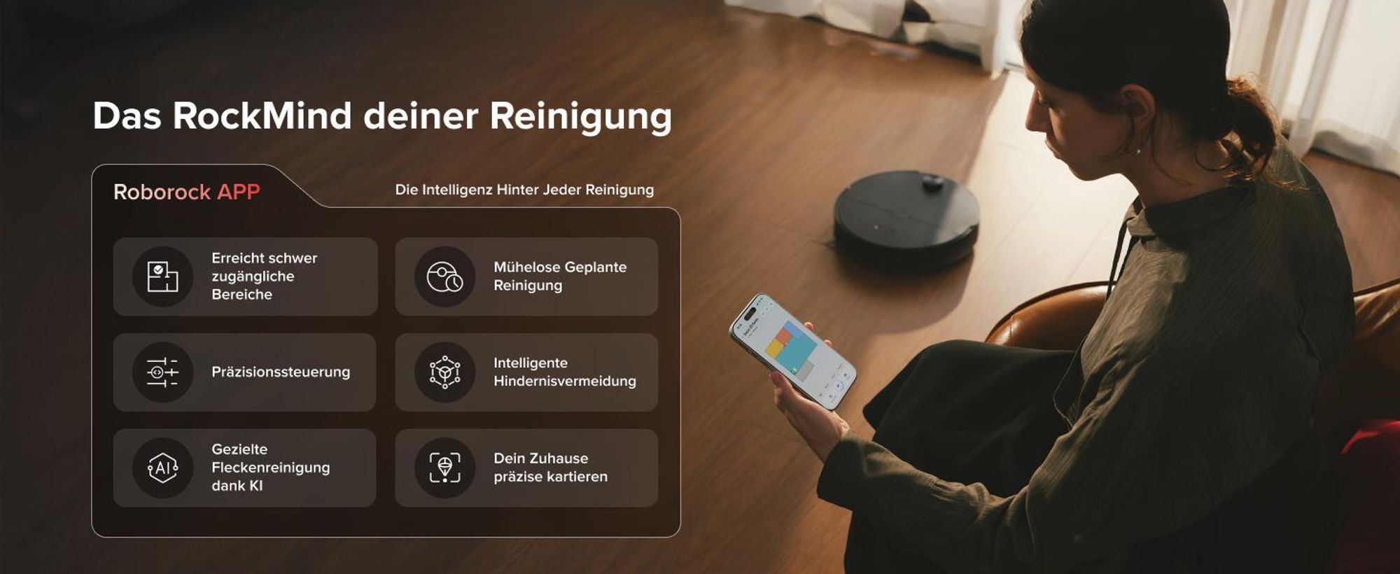 Roborock Saros 20 Sonic Staubsauger Roboter, 36.000 Pa Saugroboter mit Wischfunktion, Dual Anti-Tangle System, 7,98cm Ultra-Slim Design (Schwarz)