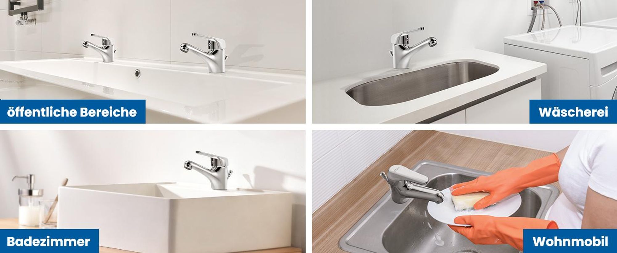 2PCS Auralum Wasserhahn Bad mit Zugstange, Einhebel-Waschtischarmatur mit Ablaufgarnitur, Waschbecken Armatur Badarmatur Einhandmischer Waschtischmischer für Badezimmer, Chrom