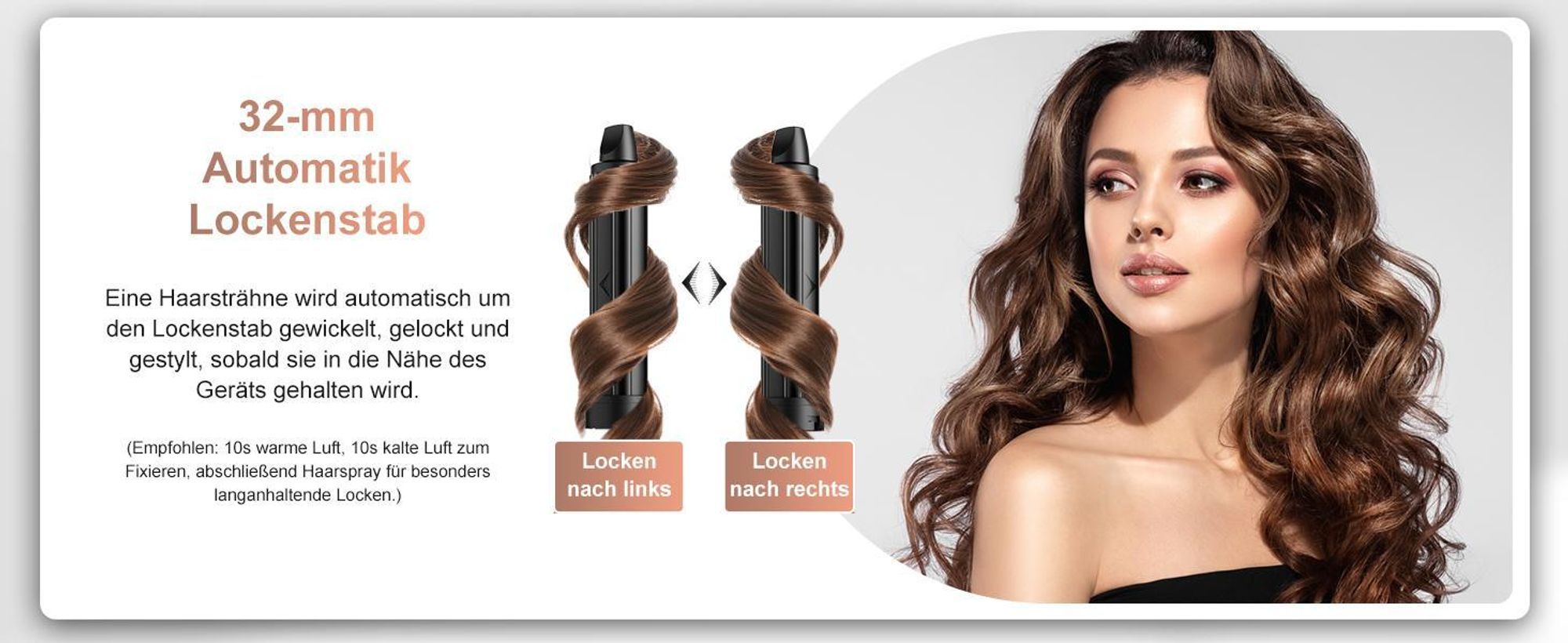 MCURO 6-in-1 Warmluftbürste mit 6 Aufsätzen,Airflow Lockenstab, Föhn & Negativ-Ionen Haarstyler für Glätten,Volumen & Locken,inkl. Aufbewahrungstasche