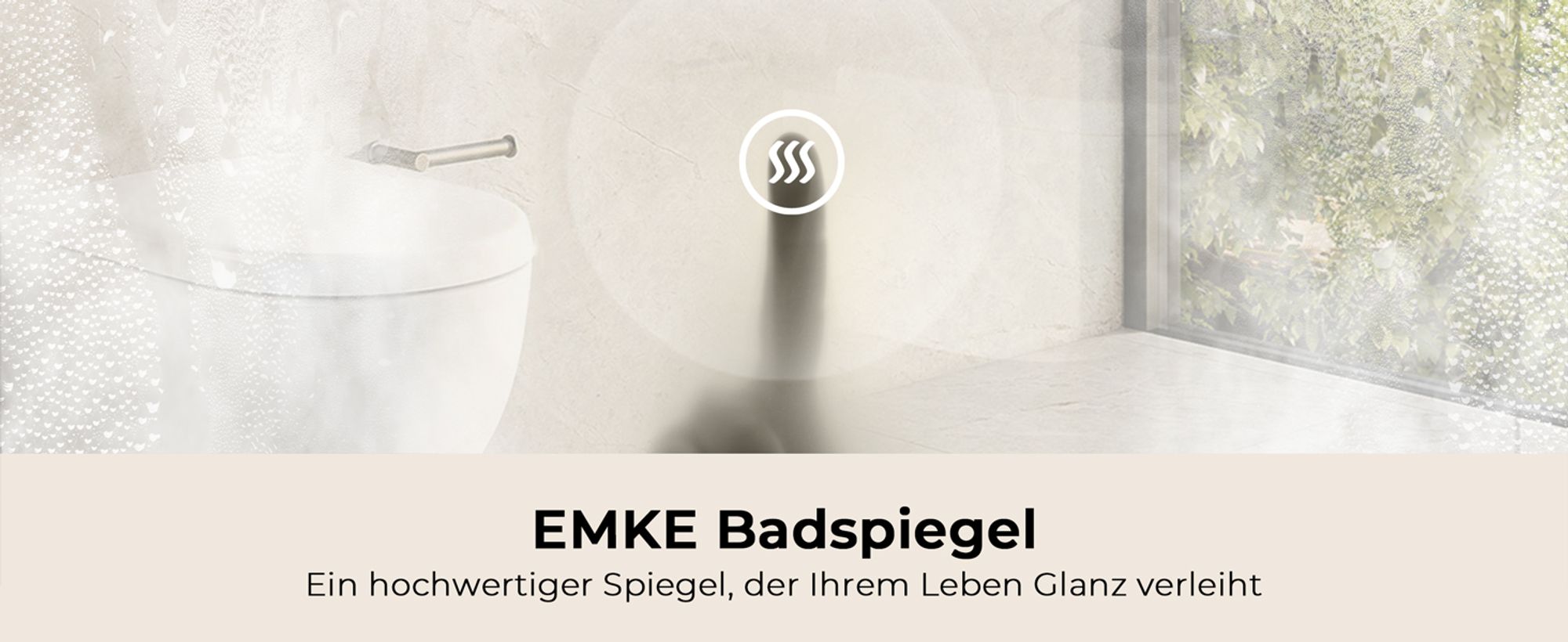 EMKE LED Badspiegel Rund 60cm mit Beschlagfrei und 3 Lichtfarben, schwarz Badezimmerspiegel dimmbar Wandspiegel mit Touchschalter, Speicherfunktion