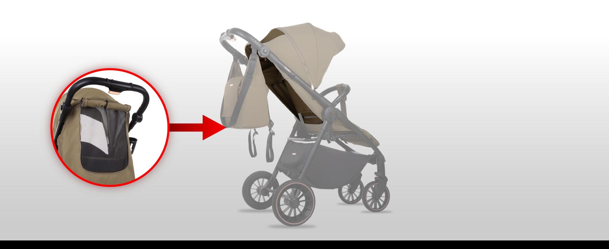 BabyLux ROMBO Kinderwagen Leichte Kinderwagenabdeckung Stoßdämpfende Tasche