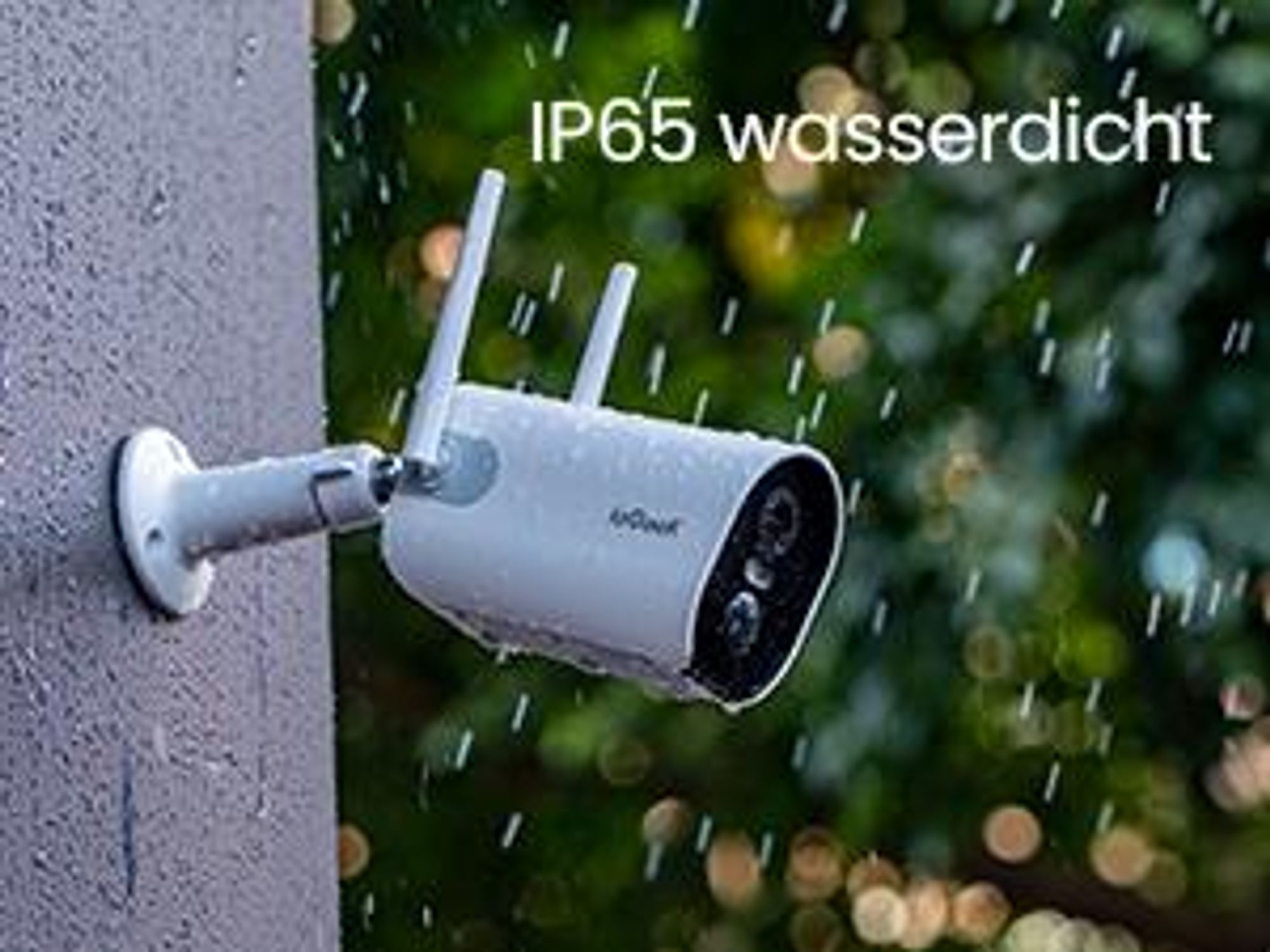 2K 3MP Überwachungskamera Aussen 5200mAh Akku，Kabellose WLAN Kamera Outdoor，15 m Farb-Nachtsicht，Sirene/Weißlichtalarm，PIR Bewegungsmelder.
