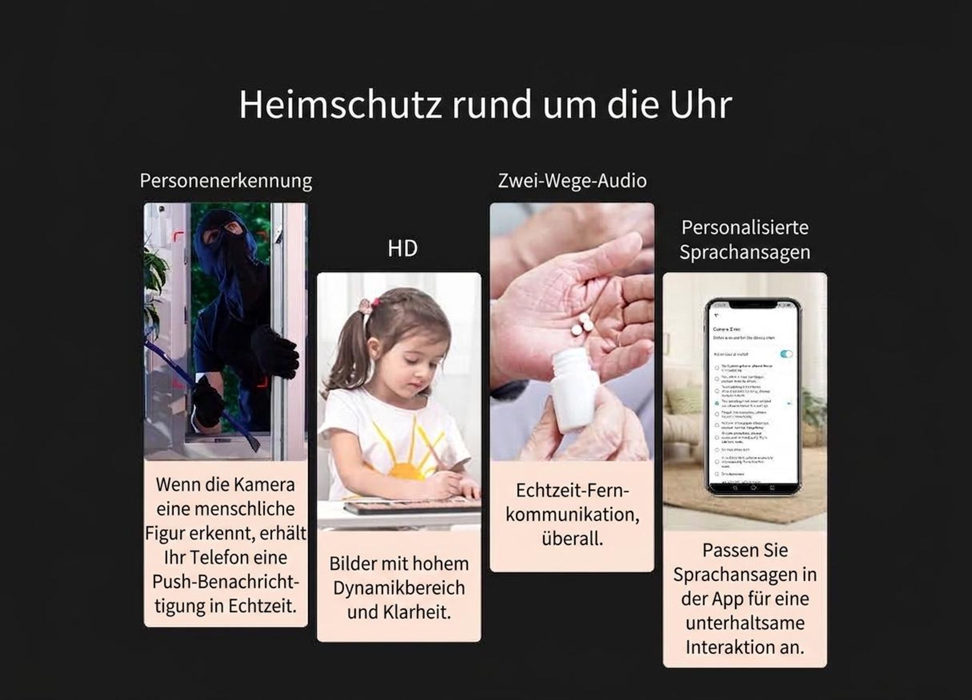 [2er Set] Dual-Linse Überwachungskamera Innen 1080P – PTZ WLAN Kameras Sparset mit Doppelbild, Farbnachtsicht, KI & 2-Wege-Audio
