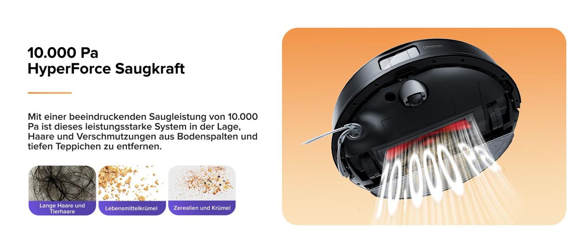 Roborock Q10 S5+ Set Staubsauger Roboter, 10.000 Pa(Upgrade von S8 Plus), Dual Anti-Tangle System, Auto Lifting Mopping, Ideal für Tierhaare (Schwarz)