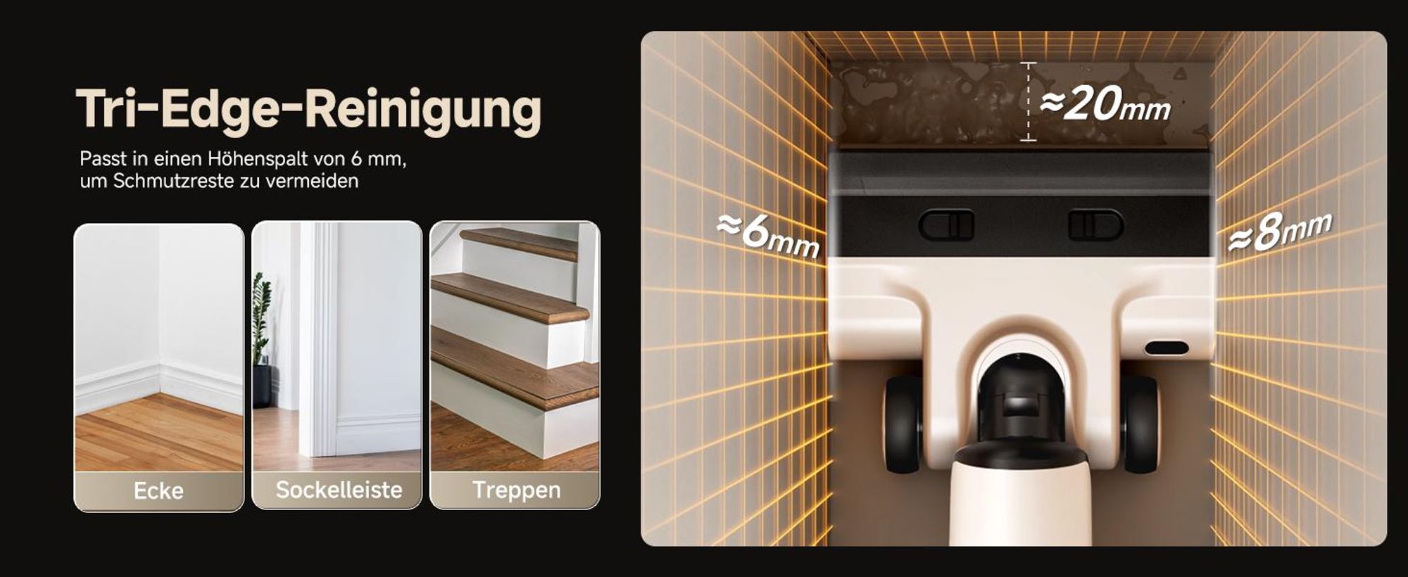 uwant D500 Nass Trockensauger,Abwassertanks-Desodorierung,180° Lay-Flat Saugwischer,17,000 Pa Saugkraft,65°C Leise Heißtrocknung,Selbstreinigend