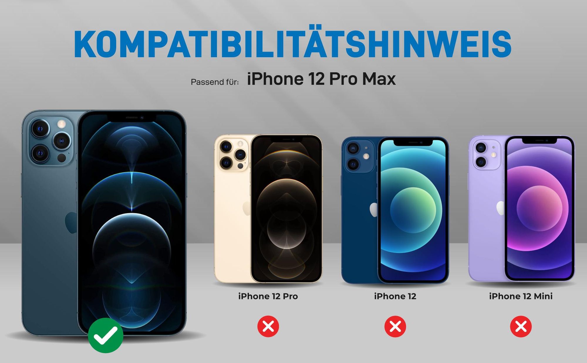 Kompatibilitätshinweise Hülle für Apple iPhone 12 Pro Max